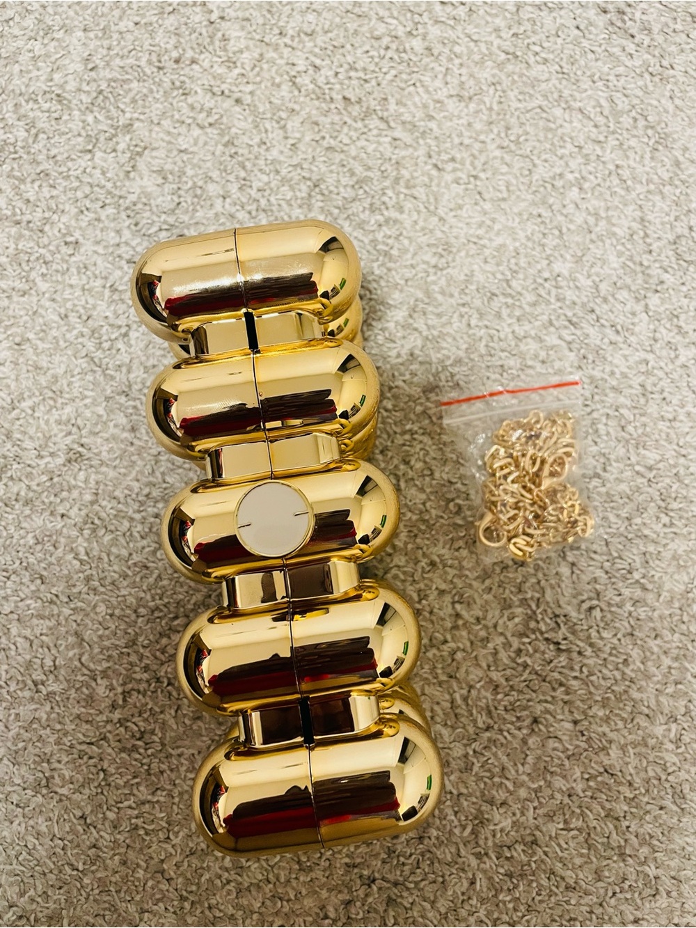 Gold Bubble clutch bag - Picture 6 of 6